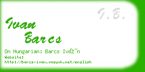 ivan barcs business card